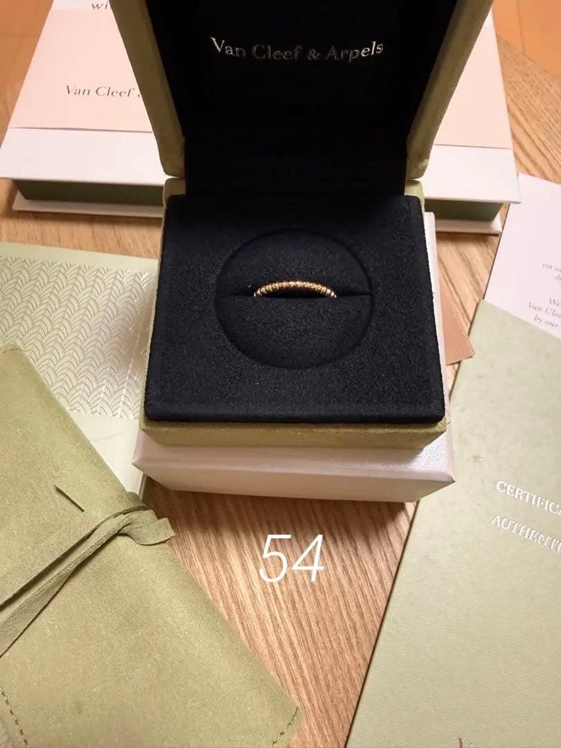 Van Cleef & Arpelsヴァンクリーフアーペル　ペルレリング　54 ペルレ ゴールドパール リング、スモールモデル 18K イエローゴールド