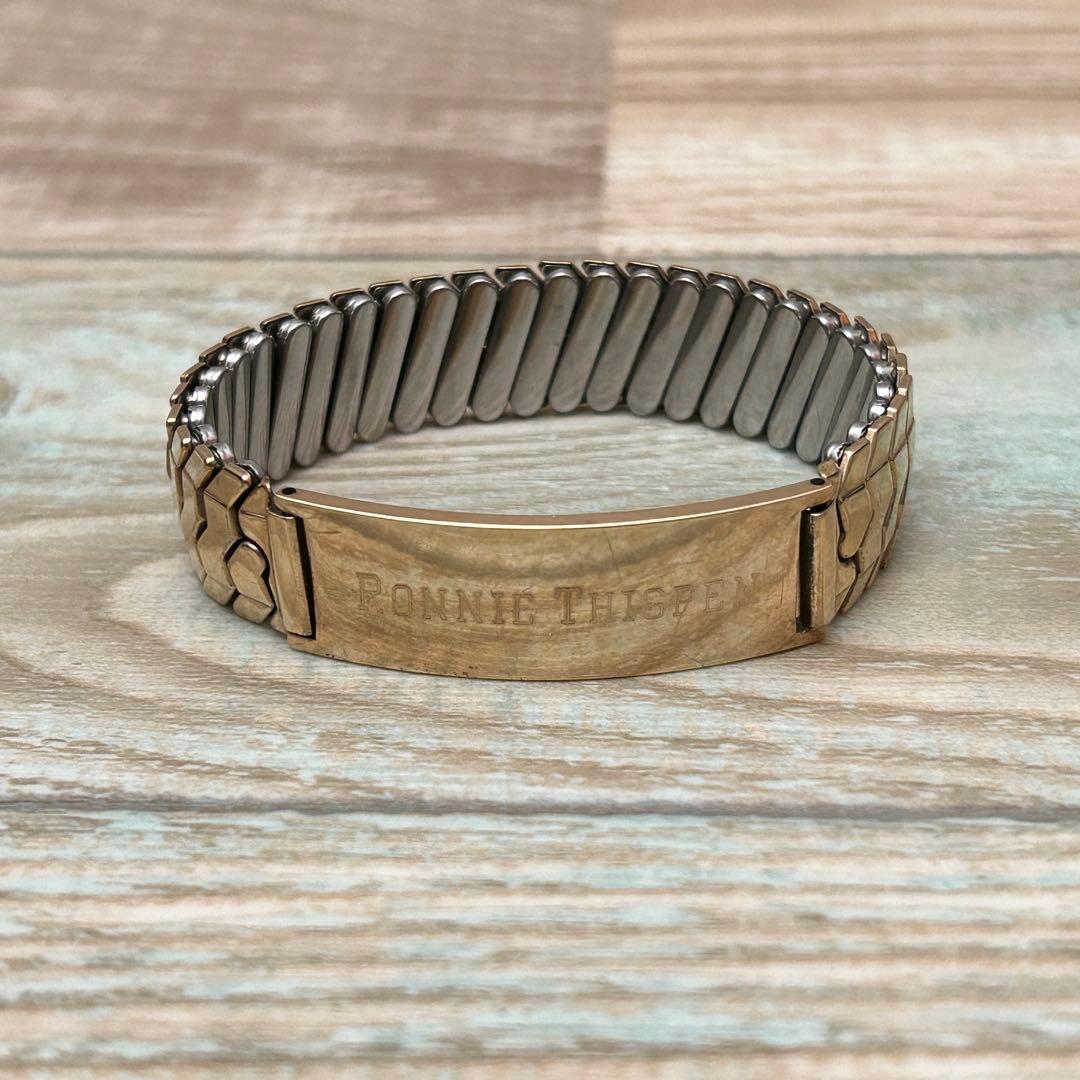 希少 USA製 IDブレスレット 10K 金張 GF 蛇腹 ミリタリー ARMY - メルカリ