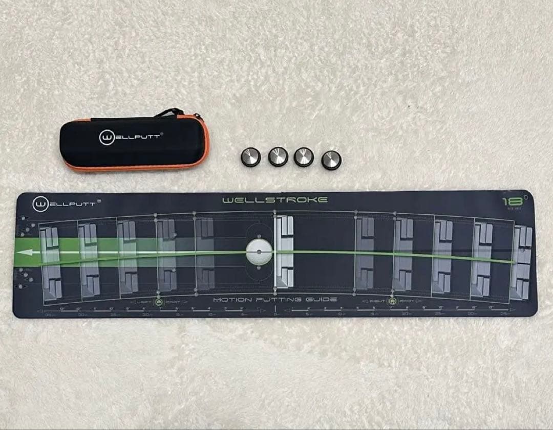 wellputt ウェルストローク　18度　パター練習 インドアティ付き 楽天市場】ウェルパット Wellputt パターマット WELLSTROKES 右利き用