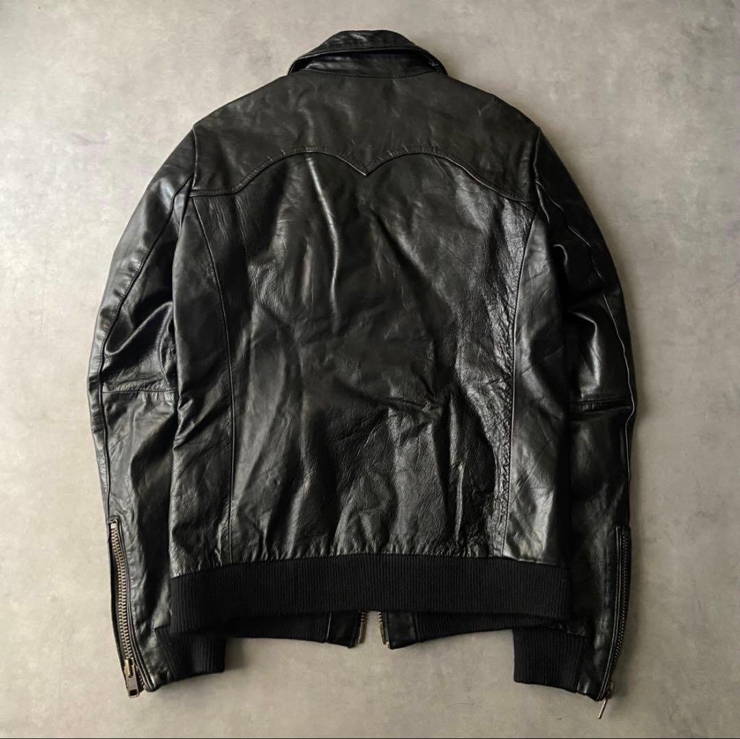 grunge real horse leather jacket BQ10 - メルカリ