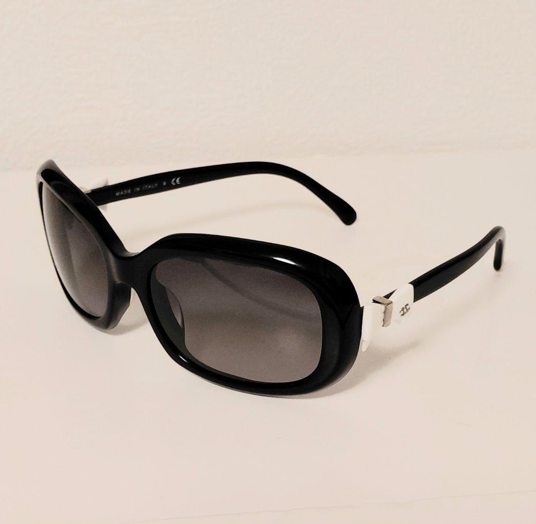 美品】CHANEL リボン型 サングラス シャネル CC - メルカリ