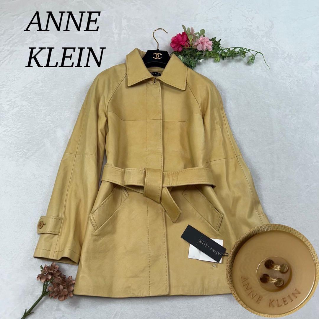 J246 新品未使用 M アンクライン レザージャケット イエロー レディース J246 新品未使用 M アンクライン レザージャケット イエロー