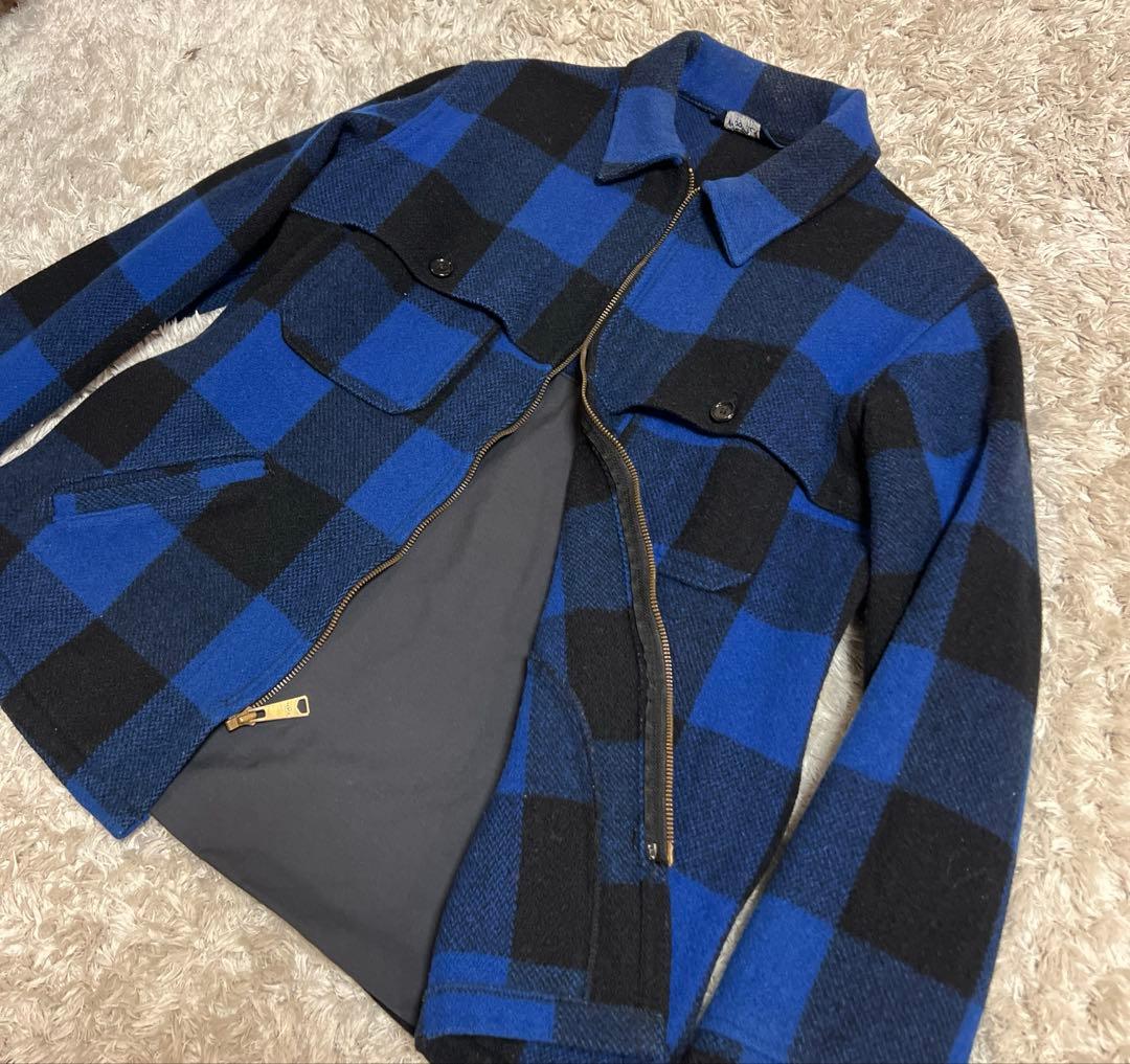 NI様専用です。woolrichウールリッチバッファローチェックブルゾン青