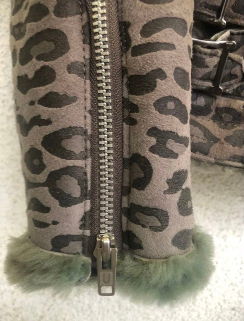 アンダーカバー 08AW レオパード ムートン ライダース ジャケット