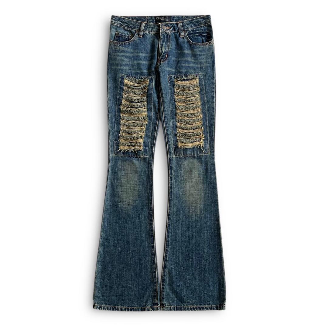 00s y2k 連ダメージ リペア フレアデニム セシル 平成ギャル グランジ