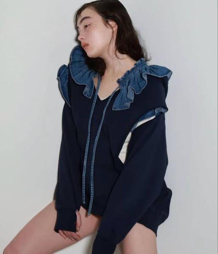 美品 パピエ　papier broken parker ネイビー 2022SS | papier.official