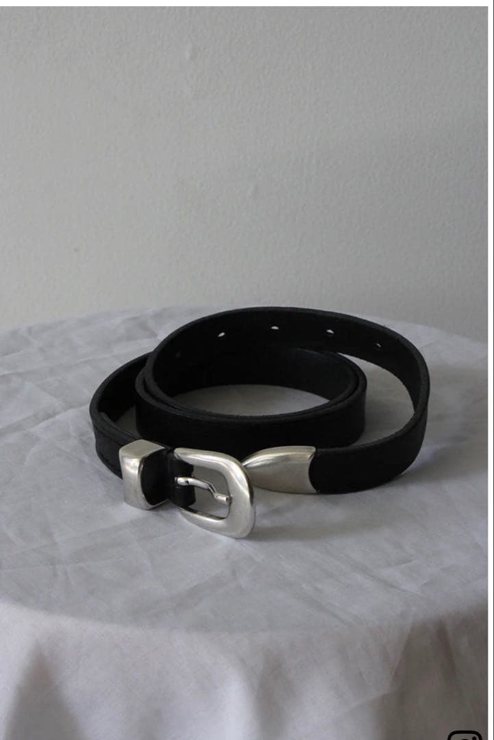 小物 OUR LEGACY 2CM BELT / BLACK LEATHER Our Legacy - Belt 2 cm Black