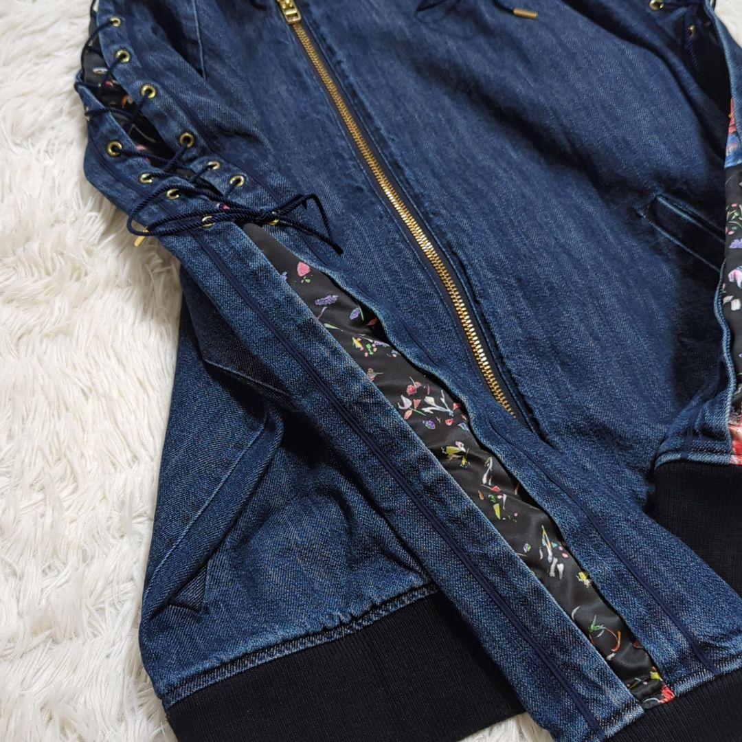 美品 希少30周年記念 M ディーゼル デニムブルゾン レース 花柄