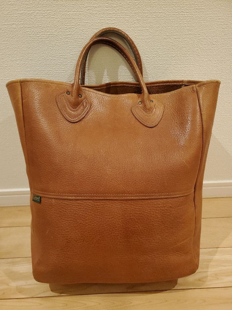 ヴィンテージ L.L.Bean ブラウンレザートートバッグ - メルカリ