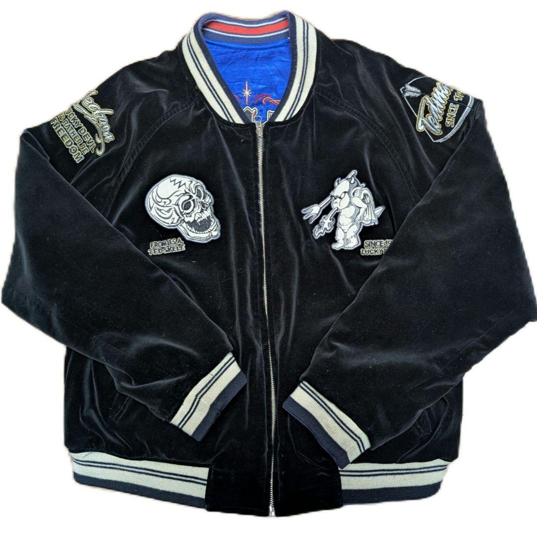 TEDMAN リバーシブル スカジャン ベロア サテン 刺繍 42 - メルカリ