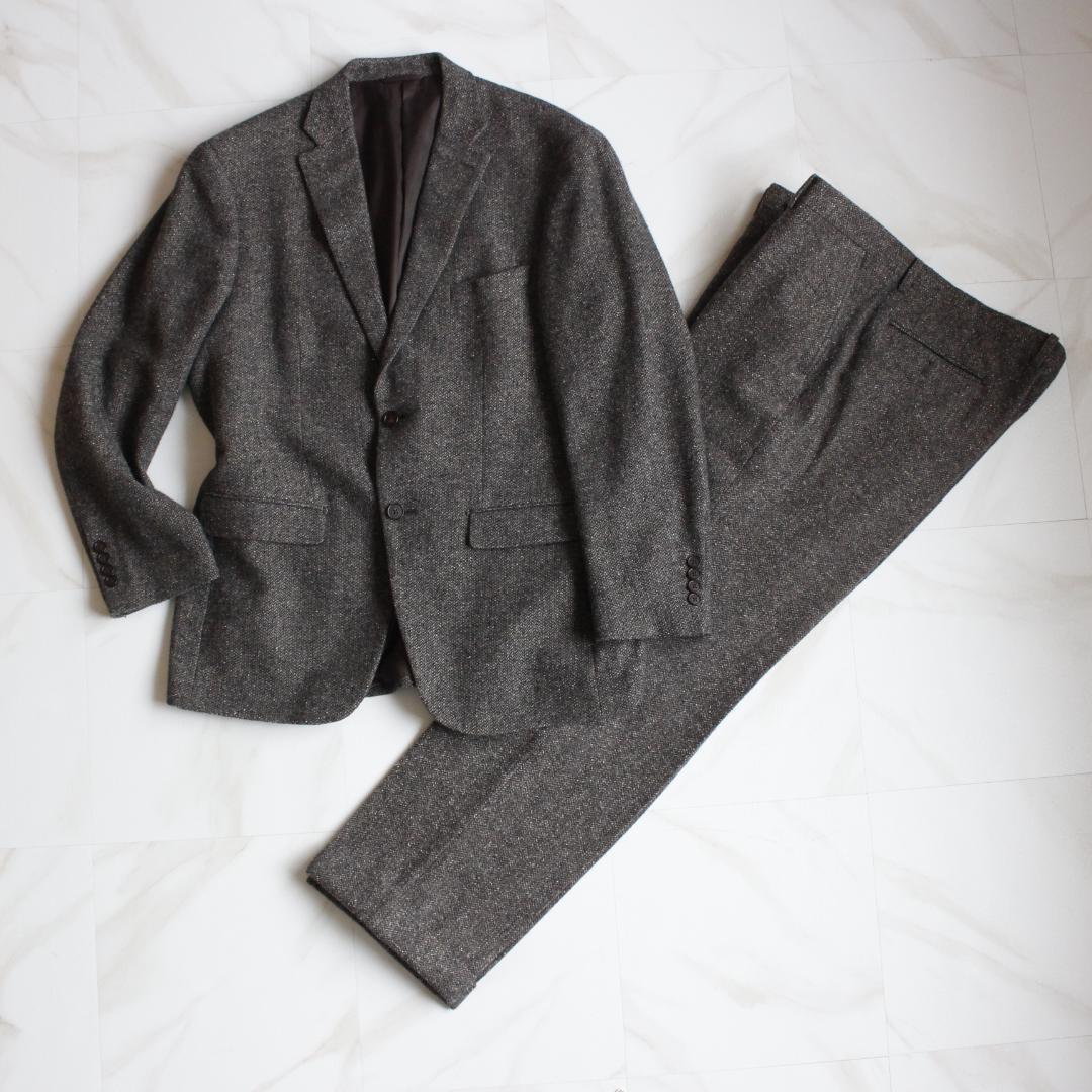  Tailor セットアップスーツ 3L ツイード ヘリンボーン SOLD】1940年代 ヴィンテージ 3ピース スーツ 小さめサイズ ツイード