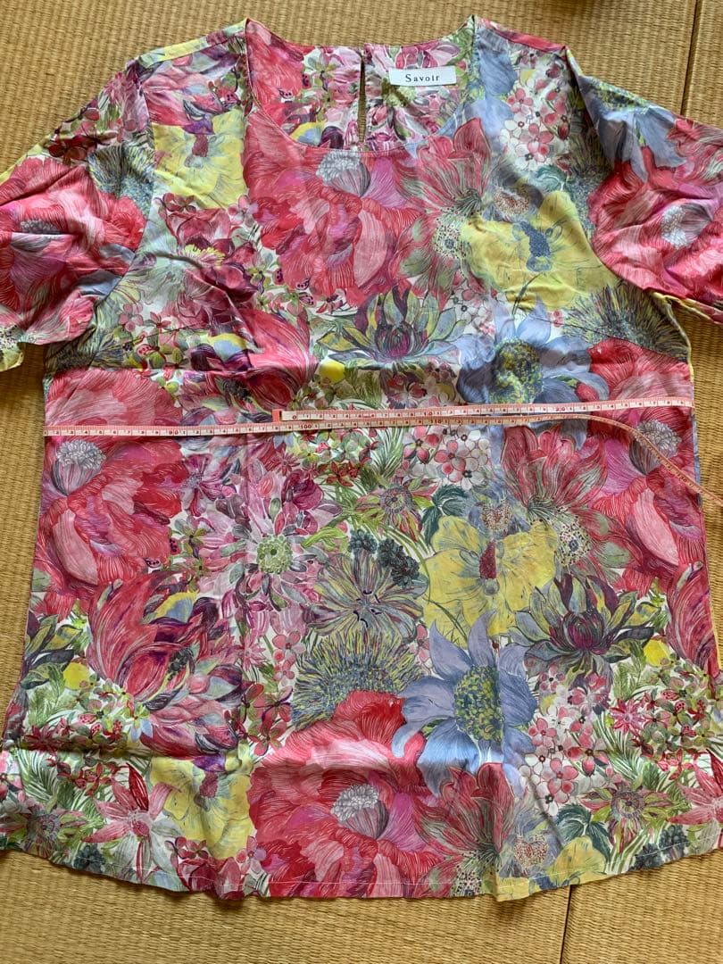 週末価格】Savoir リバティプリント ブラウス