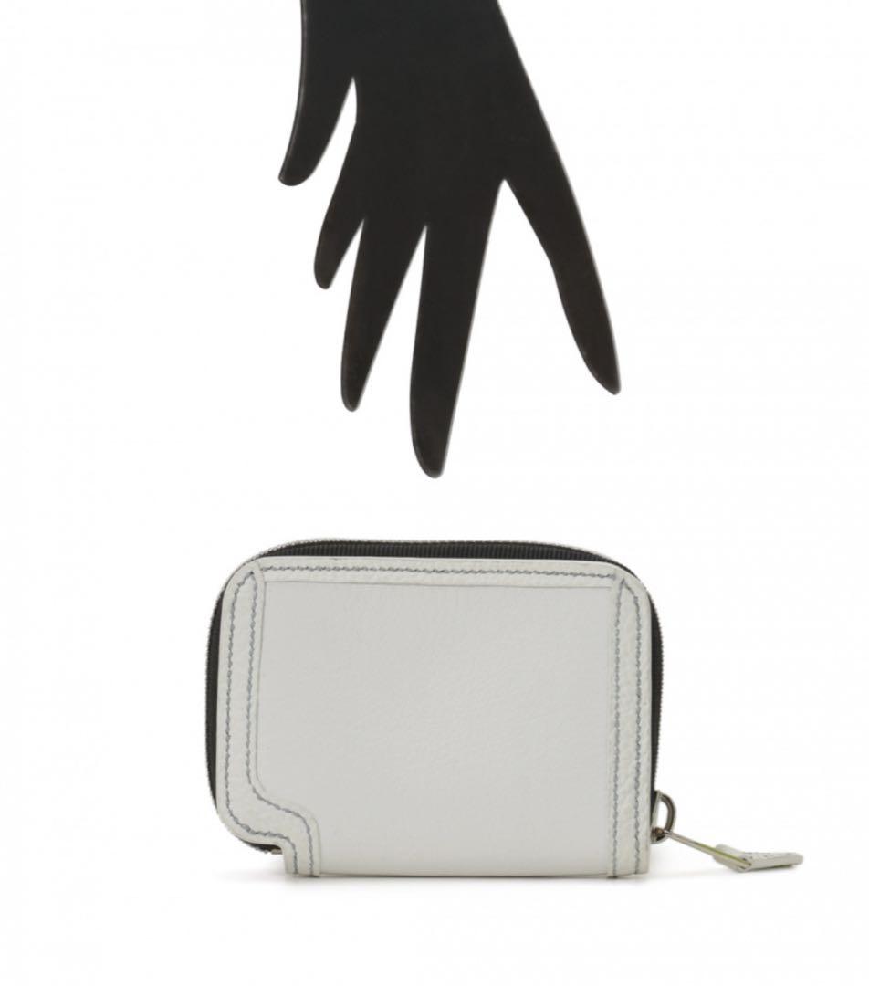 新品定価5万】メゾンタクヤ レザー ラウンドジップ財布 TC3 ホワイト