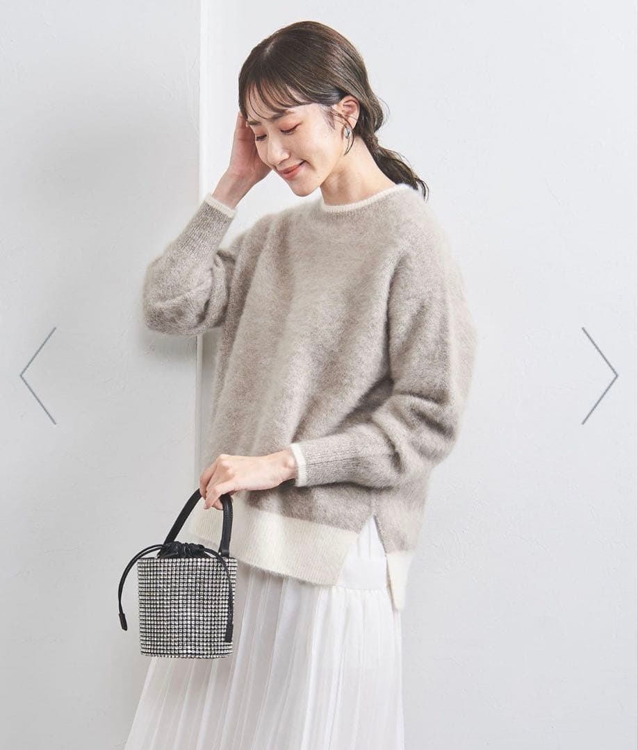 未使用フォックスカシミヤクルーネックニット 24FW UNITED ARROWS