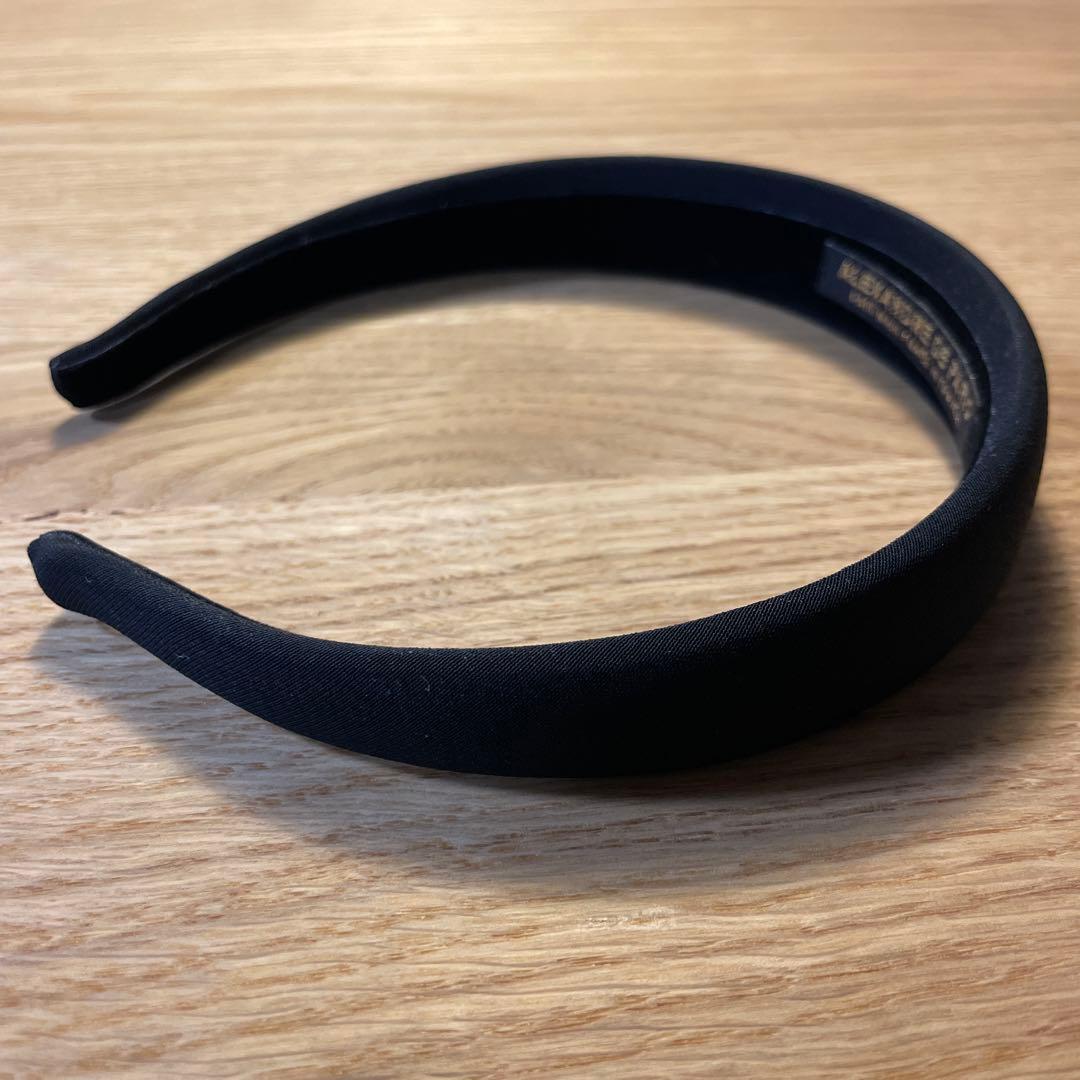 ALEXANDRE DE PARIS サテンカチューシャ ブラック 2.5cm