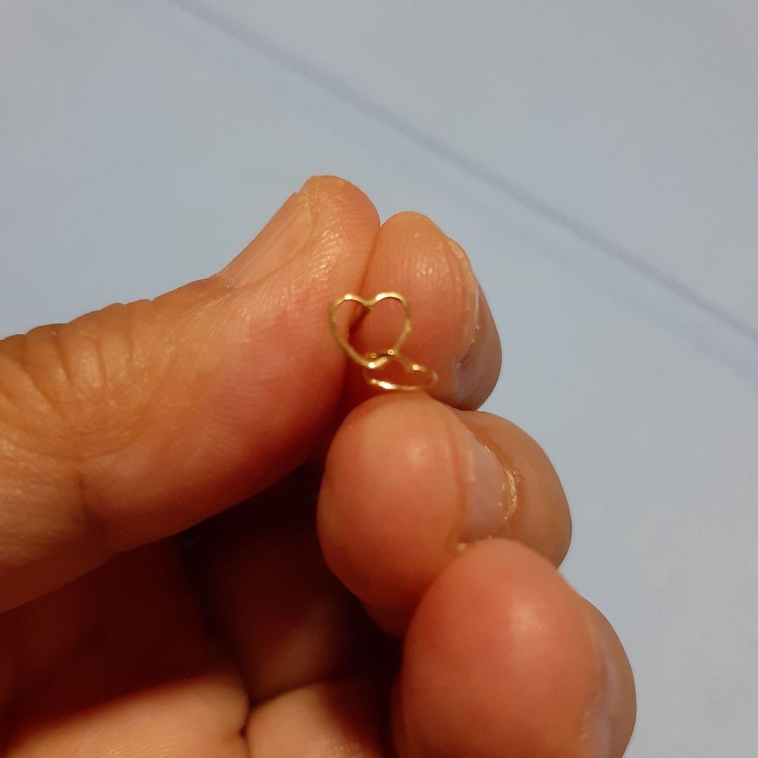 ロケットロンドンwハートピアス‼️ 小振りで可愛いオープンハートボディピアス│K10ダイヤモンド軟骨