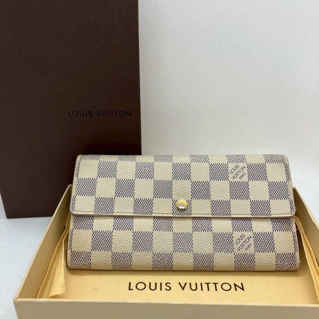 【sk/10.30/20】ルイヴィトンN61735 ポルトフォイユサラ アズール