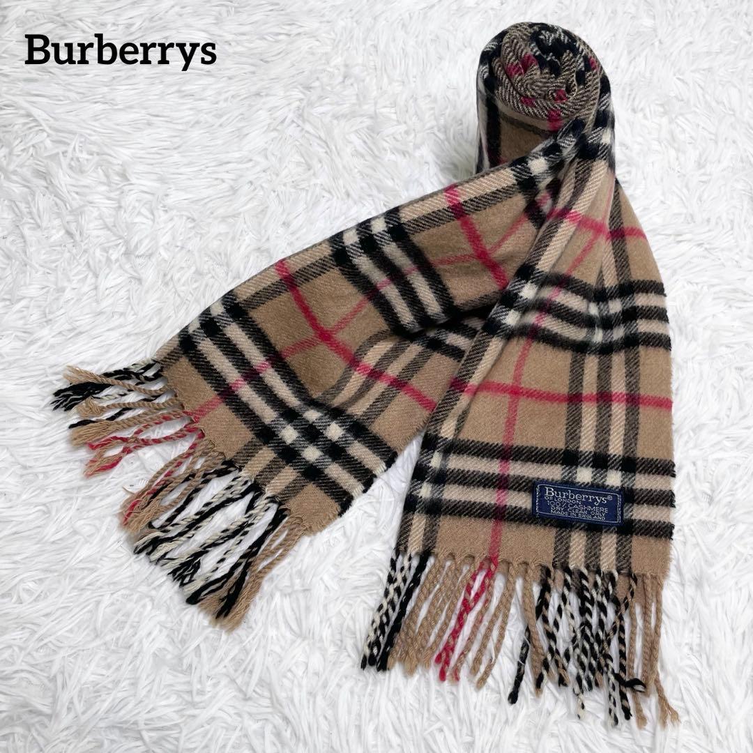 【美品】バーバリー　マフラー・ノヴァチェック・カシミヤ・Burberry BURBERRY（バーバリー） ノバチェック マフラー カシミヤ100