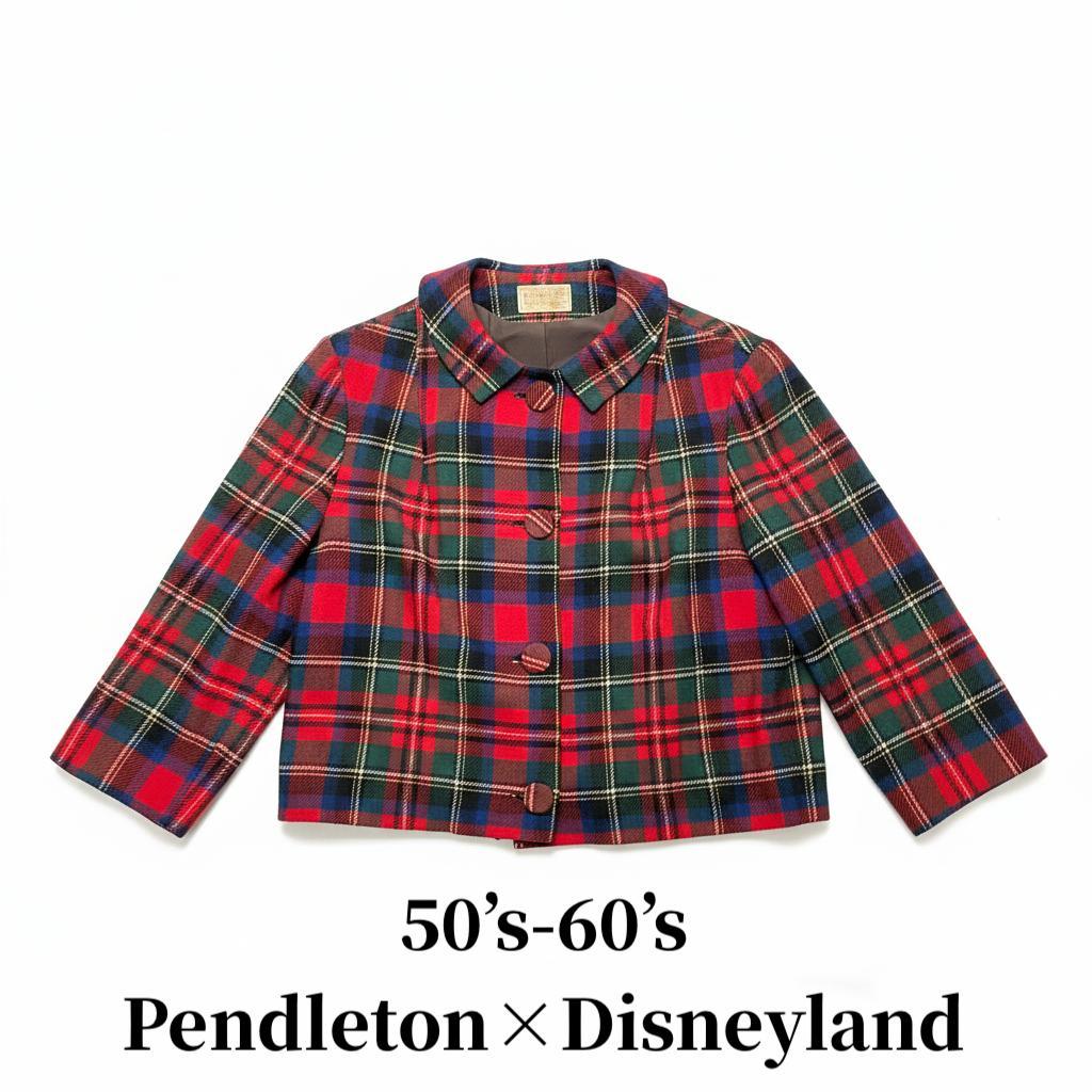 【超希少】50s 60s ペンドルトン ディズニー ウールジャケット チェック PENDLETON（ペンドルトン） 50s チェックウール テーラードジャケット