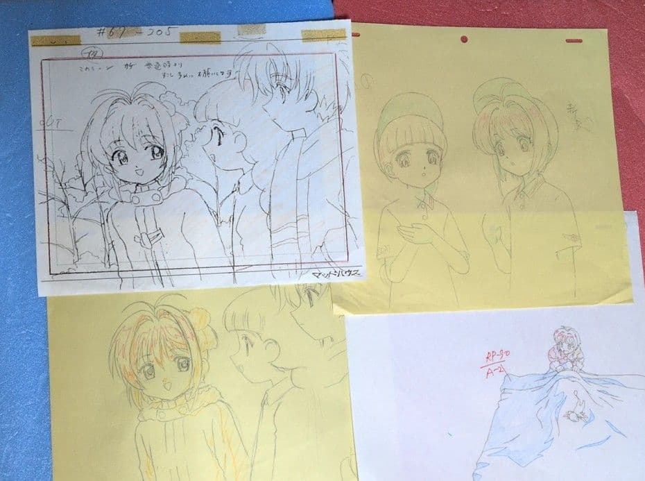 カードキャプターさくら セル画 原画セット合計5枚（直筆原画＆コピー