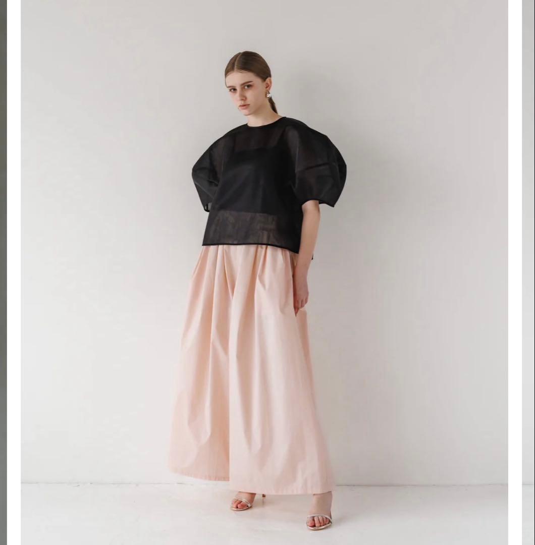 liten Sheer Sculpture Tops ブラック