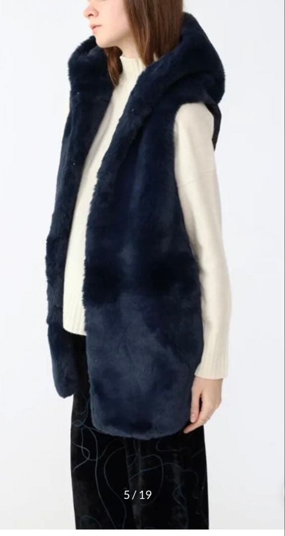 Ağa （アーガ）エコファーベスト ネイビー アーガ Aga エコファーベスト （ブラック） - ファッション通販