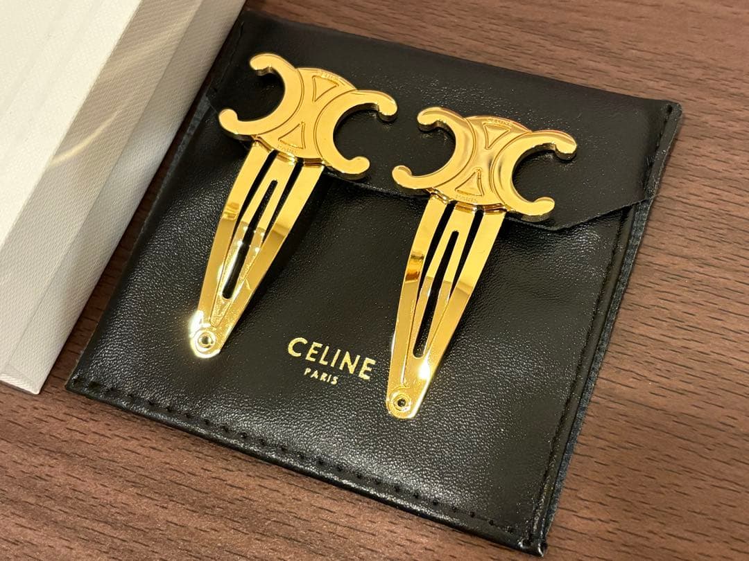 CELINE　セリーヌ　トリオンフ ゴールド ヘアピン　ヘアクリップ CELINE トリオンフ ヘアクリップ ゴールド GP | MixTHINKS（ミックス