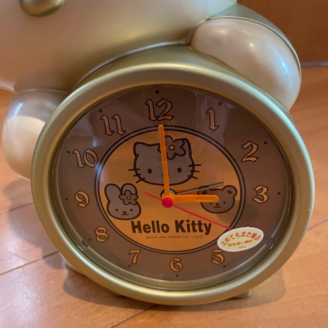 ハローキティ♡♡おしゃべり目覚まし時計 GOLD レトロ❣️ 【ジャンク