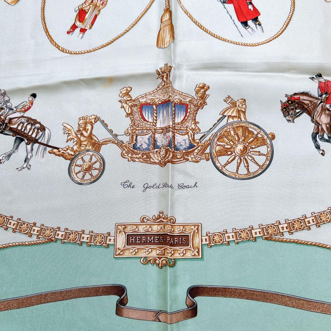 エルメス カレ90・THE ROYAL MEWS(王室の馬小屋)ライトグリーン - メルカリ