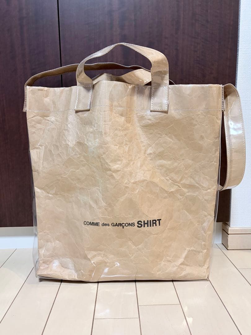 コムデギャルソンシャツ　PVCトートバッグ コムデギャルソン・シャツPVCビニールトートバッグ（白青黄ピンクなど
