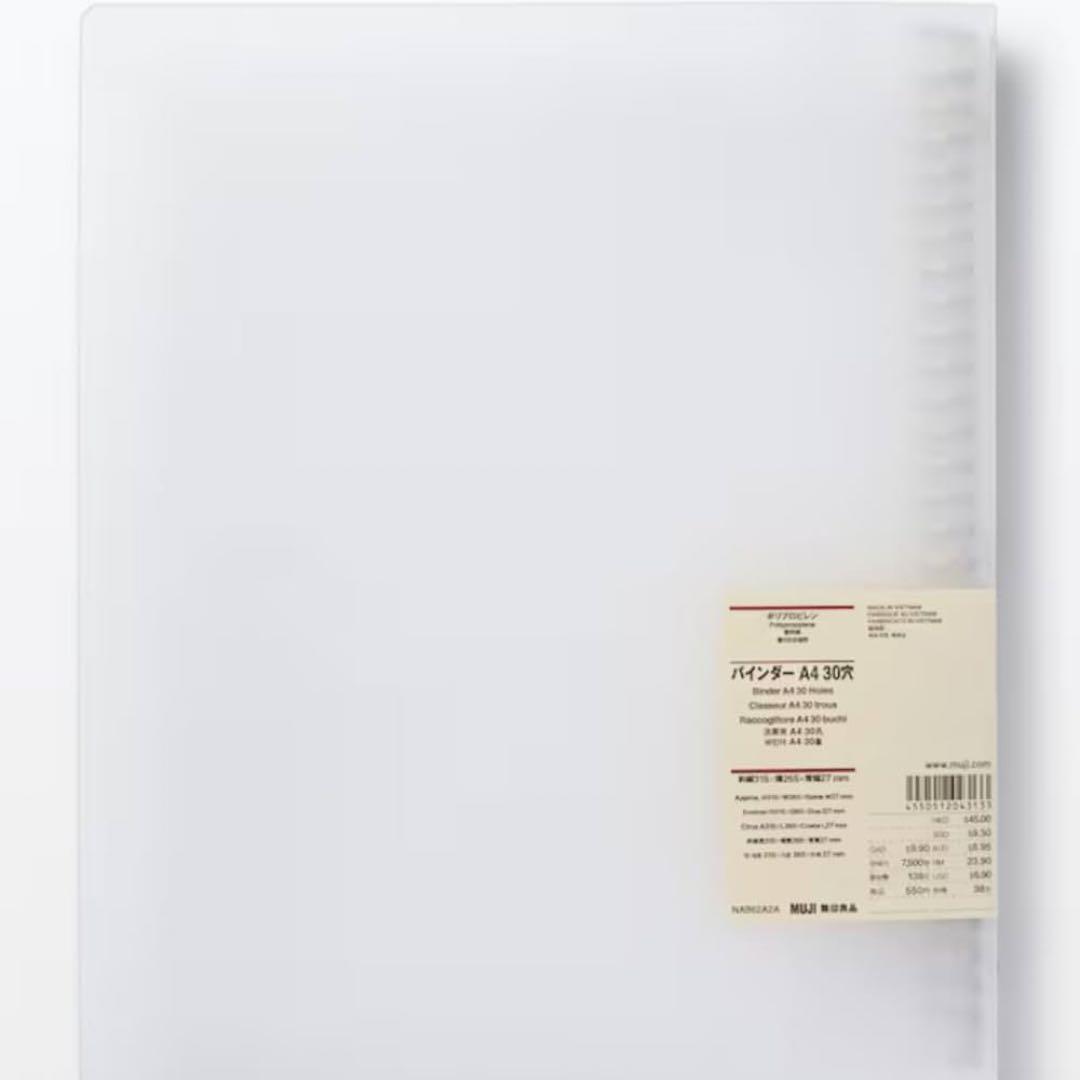 無印良品 バインダー A4 30穴 トレカケース 9ポケット リフィル - メルカリ