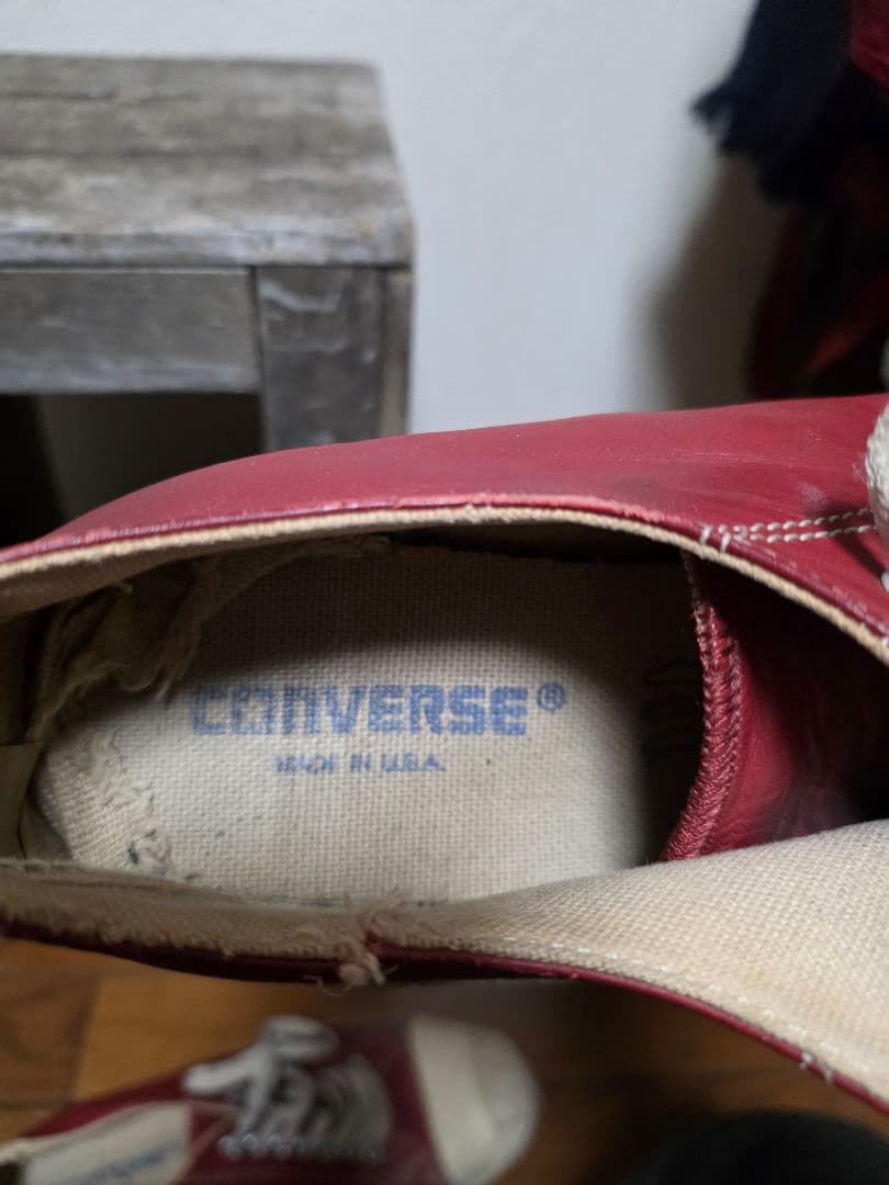 90S コンバースジャックパーセル レッド 26.5cm USA製　ヴィンテージ