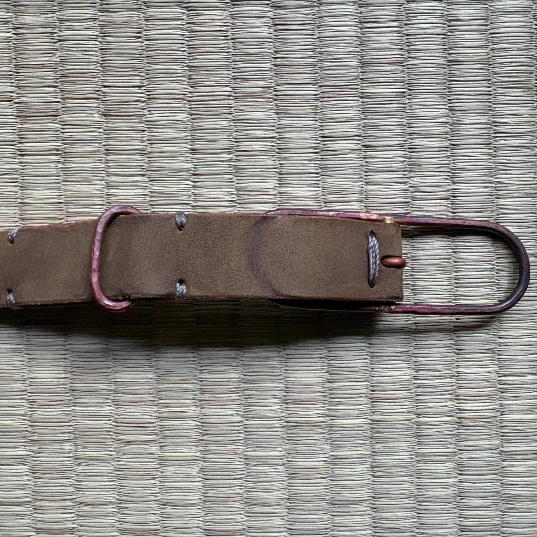 美品】iolom Copper Narrow Long Belt Oliva