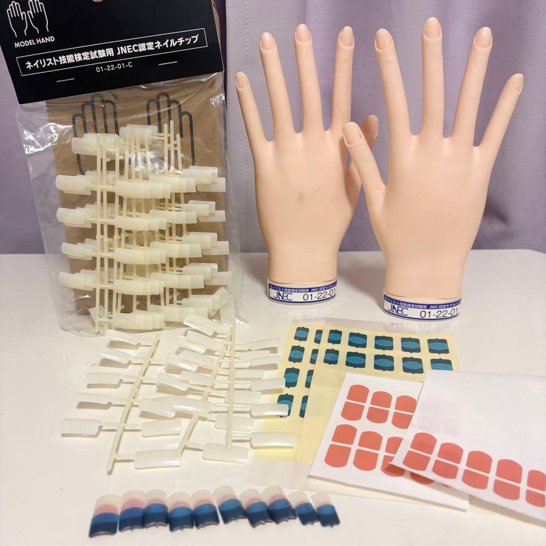 【チップ付】　JNEC認定モデルハンド　骨折なし 楽天市場】◇JNEC認定 STモデルハンド 右手 チップ差込式(ネイルチップ