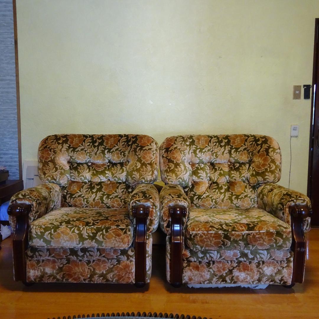 オールド Karimoku（カリモク）金華山セットシングル3人掛けセッと送料