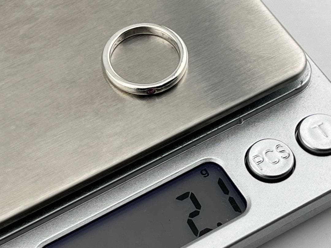 h968 ティファニー スタッキングバンド ピンクサファイア リング 約5号