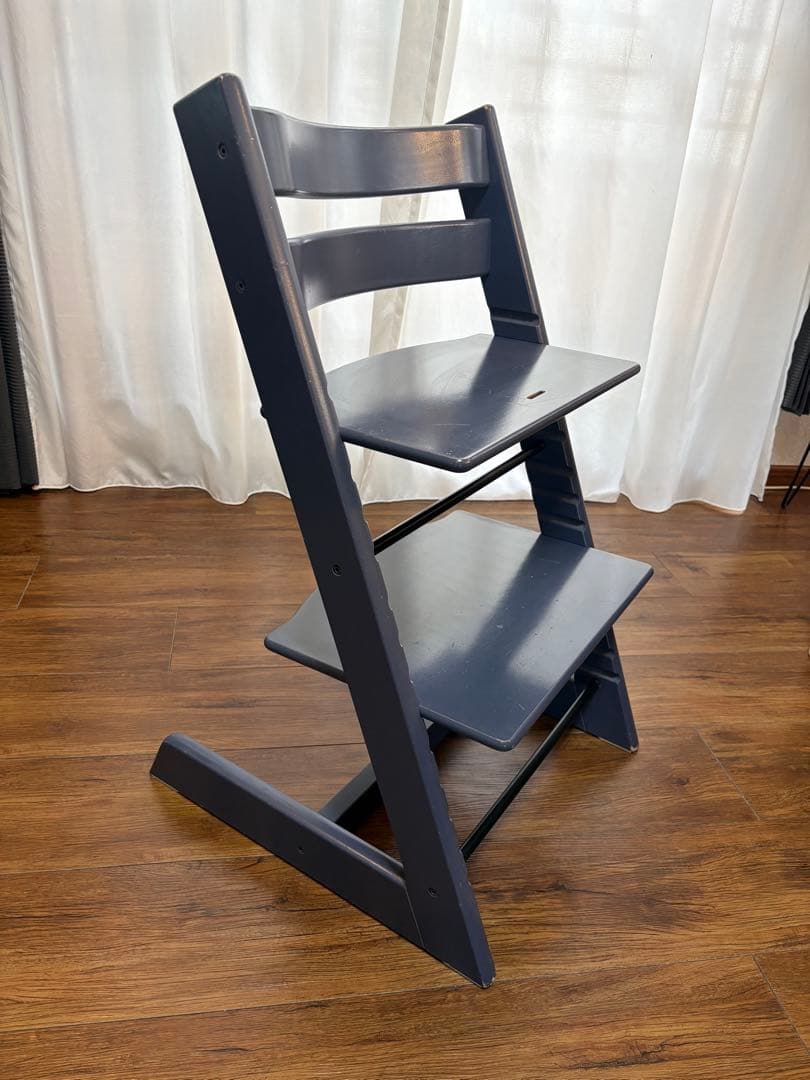【値下げ】STOKKE Tripp Trapp 限定色ダークブルー ストッケ トリップトラップ ベビーチェア ブルー 廃盤カラー/STOKKE