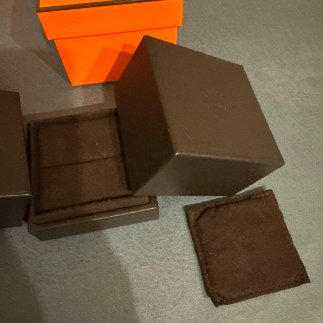 エルメス 指輪 リングケース オレンジ色 ジュエリーボックス 空箱