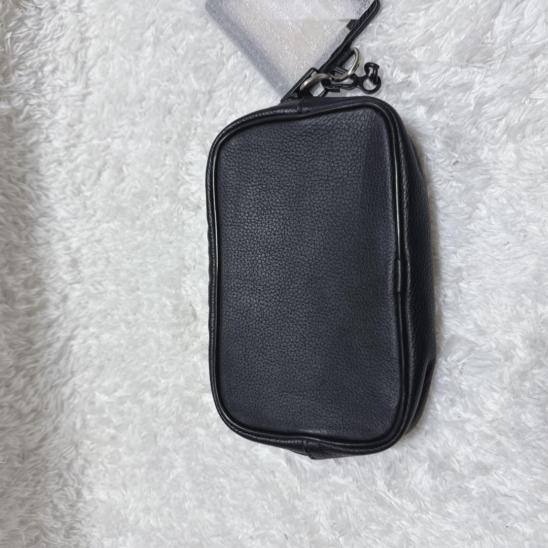 極美品！タグ付！dunhill メッセンジャーバッグ 牛革 ブラック レザー