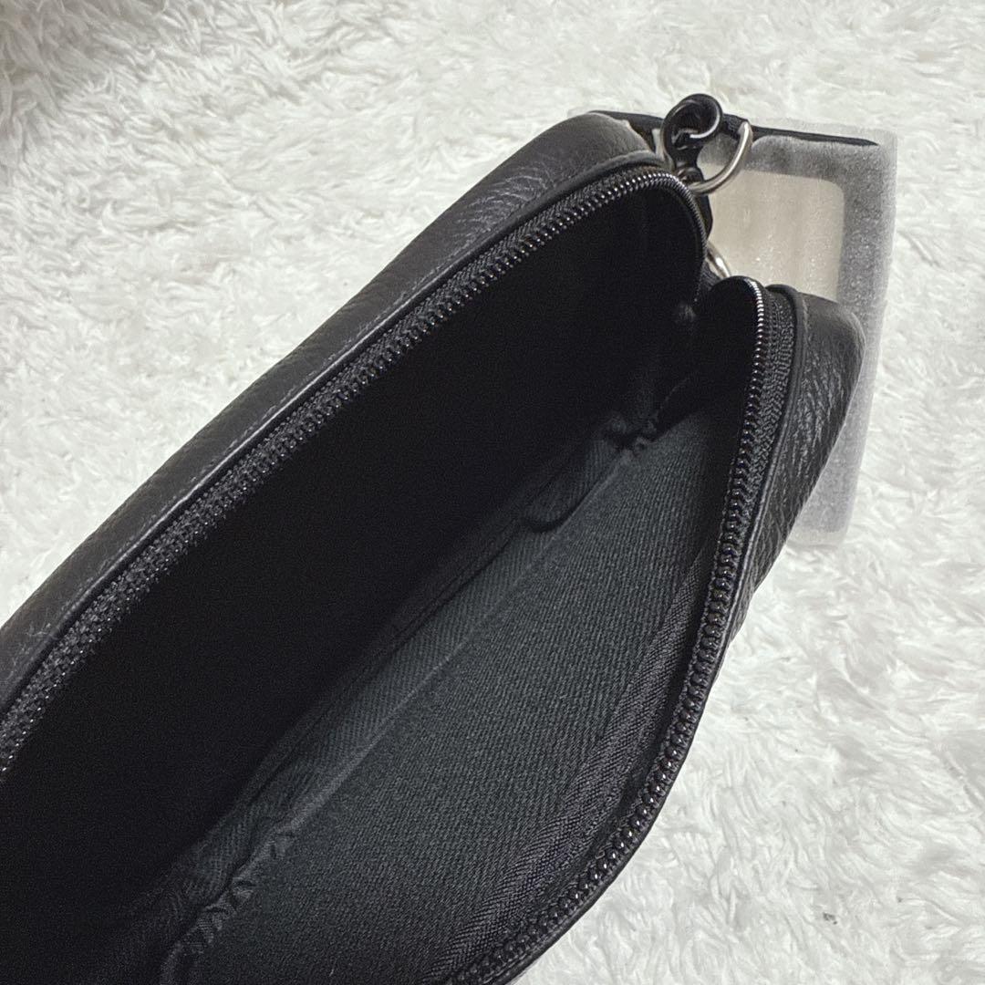 極美品！タグ付！dunhill メッセンジャーバッグ 牛革 ブラック レザー