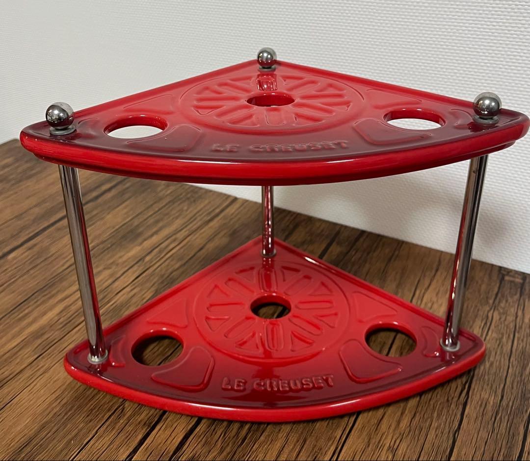 廃盤　LE CREUSET ラムカンスタンド　レッド ル・クルーゼ スタッキングラムカンセット 新品 未使用 チェリーレッド