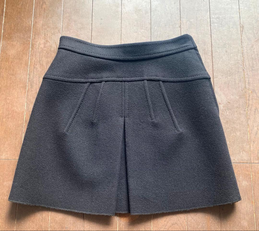 PRADA ひざ丈スカート 38 黒 PRADA プラダ レディース ひざ丈スカート サイズ：38(S位)（膝丈