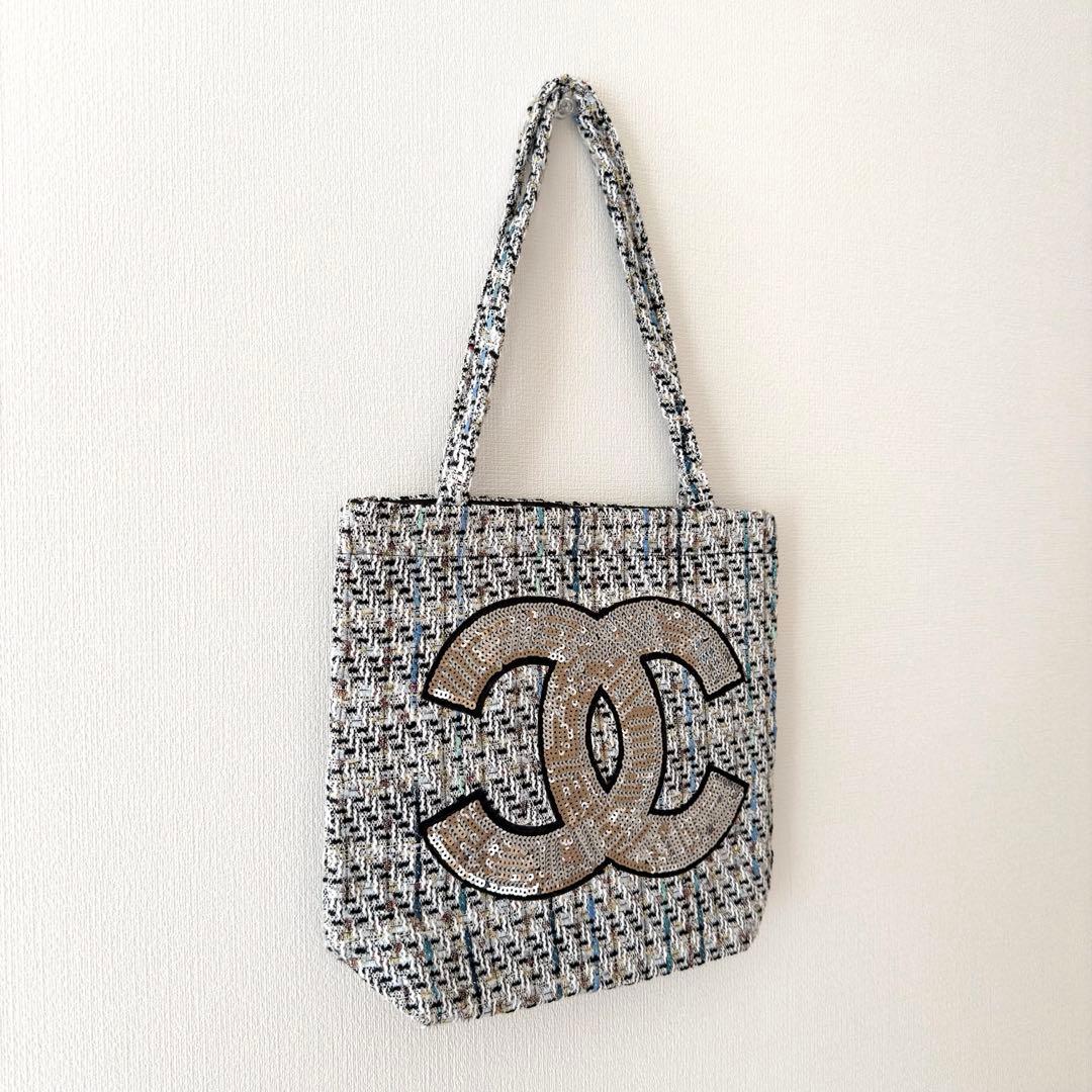 CHANEL ツイード トートバッグ スパンコール ノベルティ新品 - メルカリ