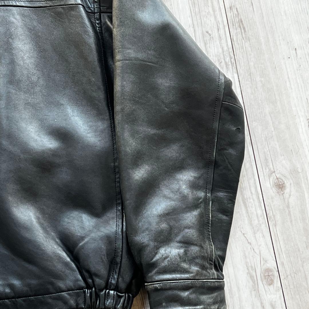 80s- NAUTICA A2 レザージャケット XL 短丈 海外ストリート - メルカリ