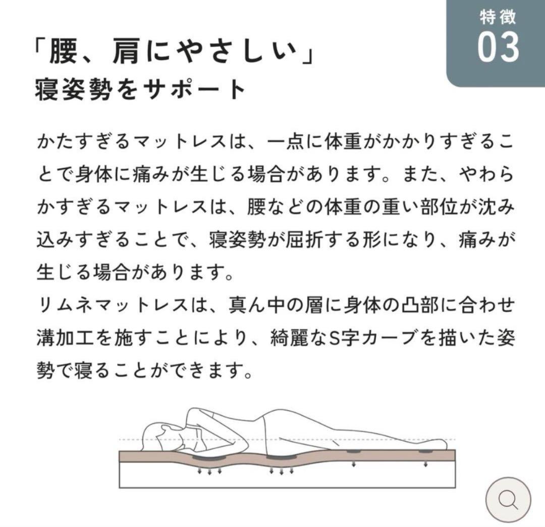 高橋かおり　リムネ　Limne セミダブルマットレス　美品