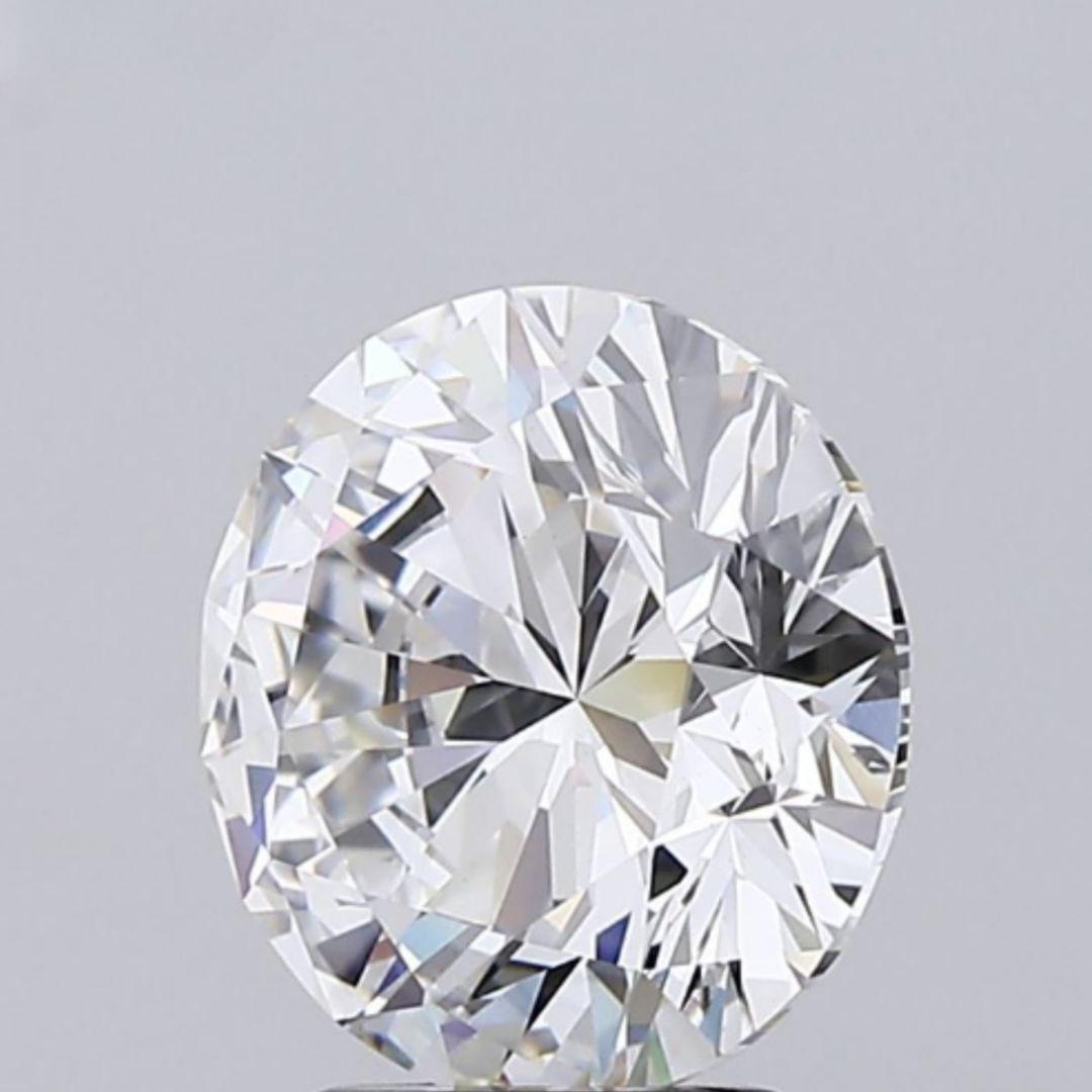 2.00ct F-VS1ラウンドカットラボグロウンダイヤモンド片耳用ネジ式ピアス