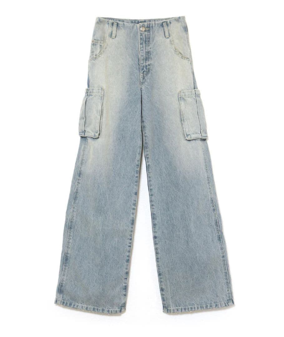 andmary Back ribbon denim cargo pants - メルカリ