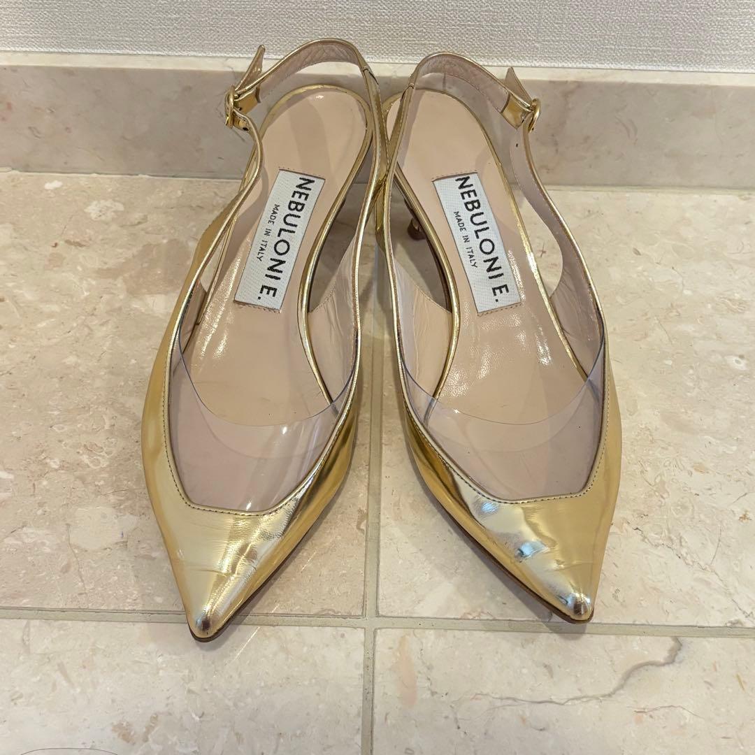 NEBULONIE(ネブローニ) ポインテッドトゥ サンダル パンプス - メルカリ