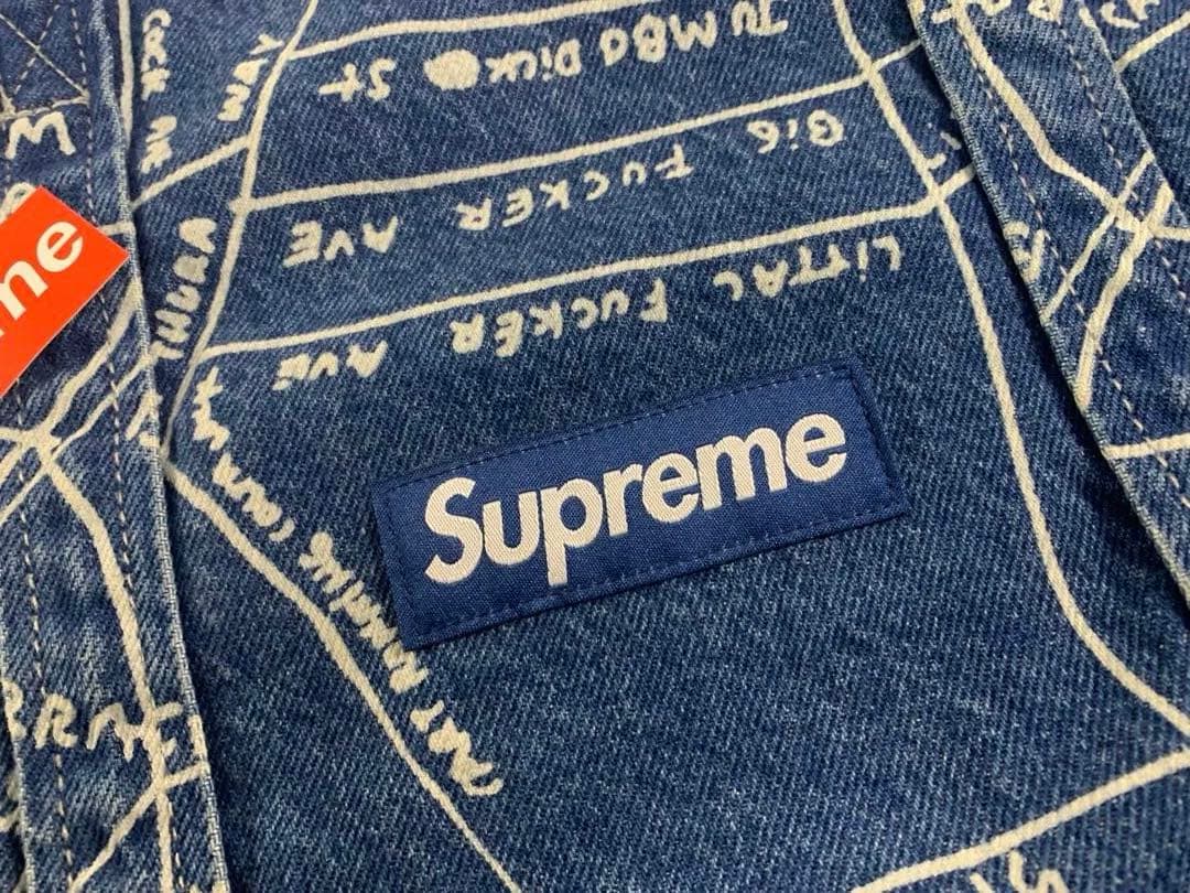 Supreme 19ss Gonz Map Denim Tote Bag - メルカリ