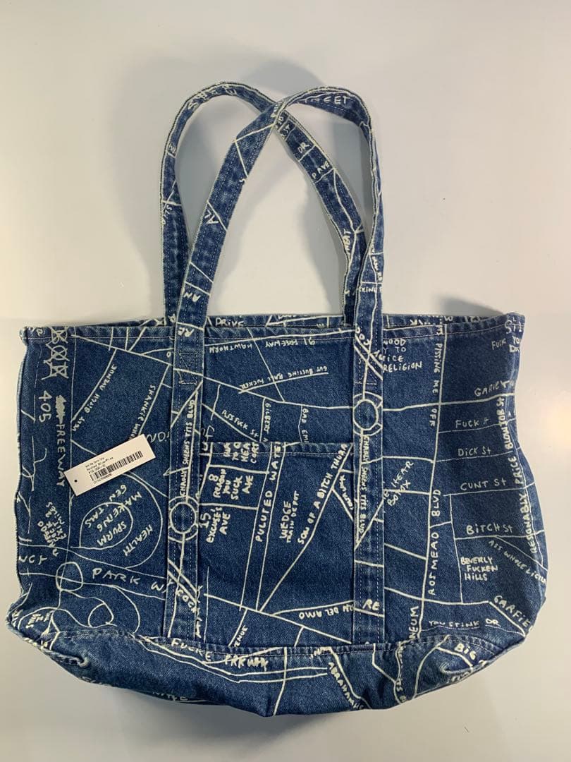 Supreme 19ss Gonz Map Denim Tote Bag - メルカリ